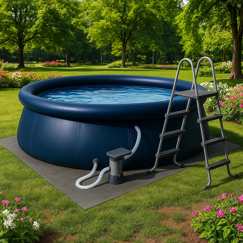 Piscina desmontable 305x76 cm con depuradora redonda color azul marino IzovBlrx11BF
