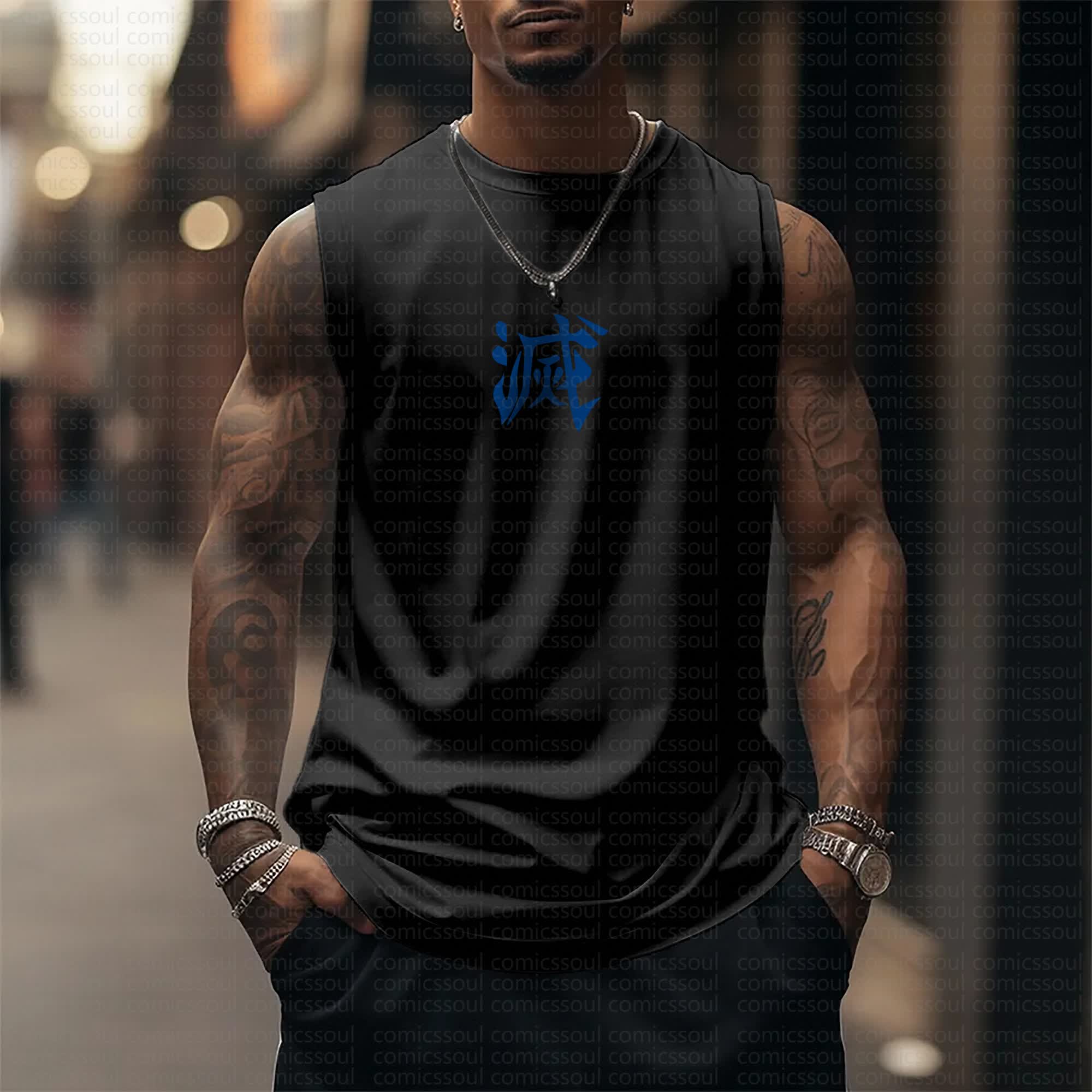 Unisex  “Comicssoul” Casual Anime  Tank Top TeeThreads Sustain the Scene with Custom Apparel