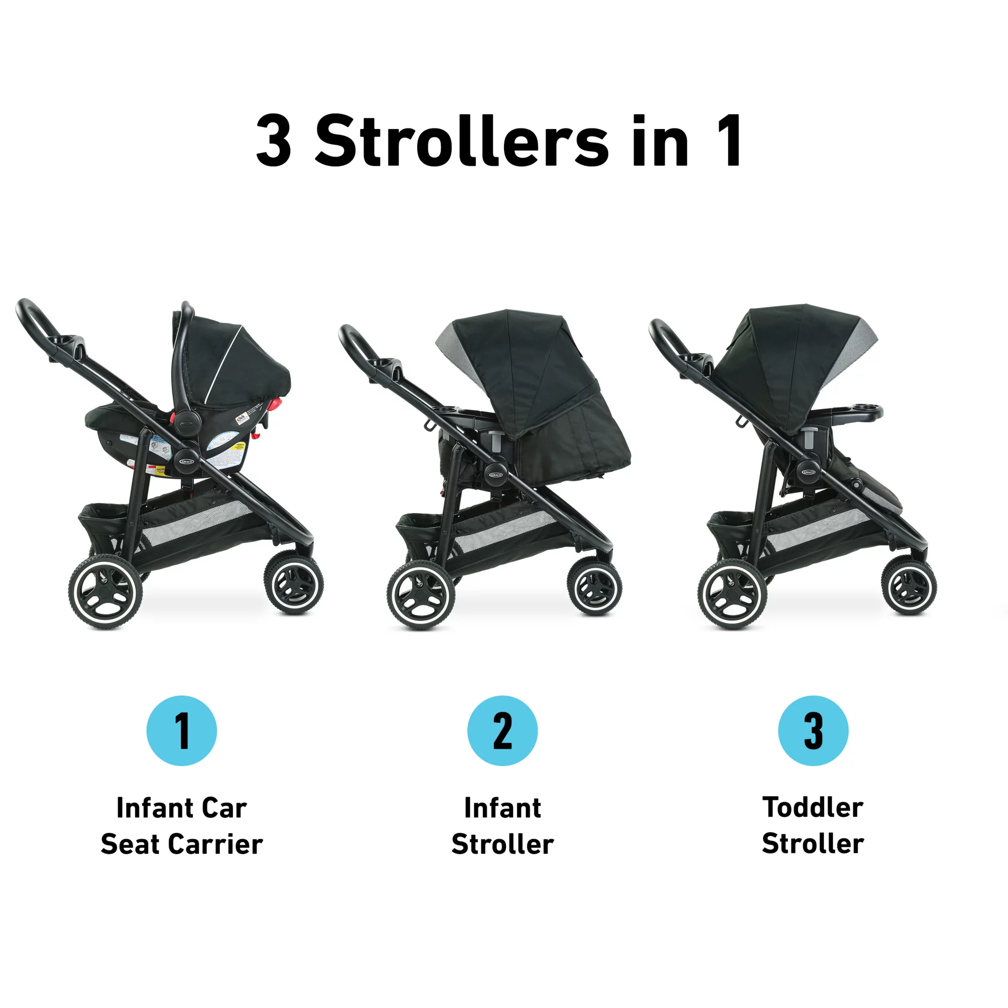 Graco Modes 3 Lite Platinum Travel System in Newport