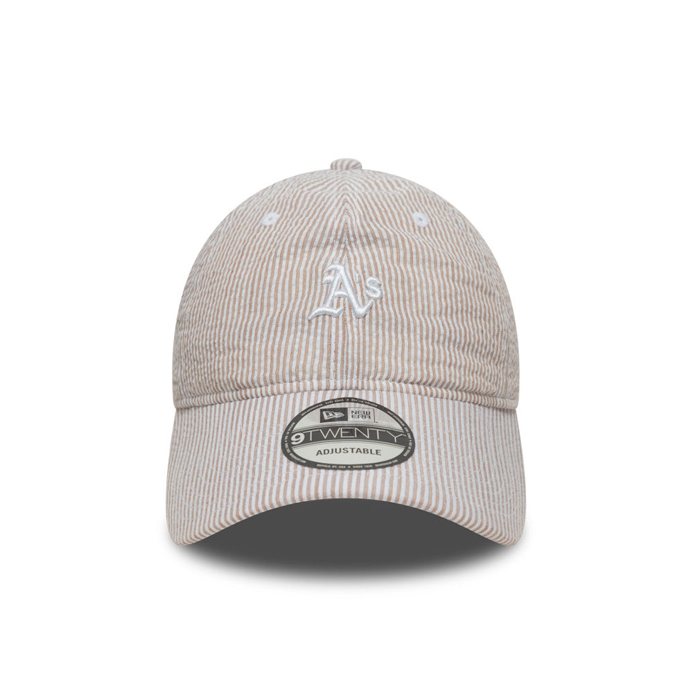 New Era - Casquette Seersucker 9Twenty - Beige Blanc