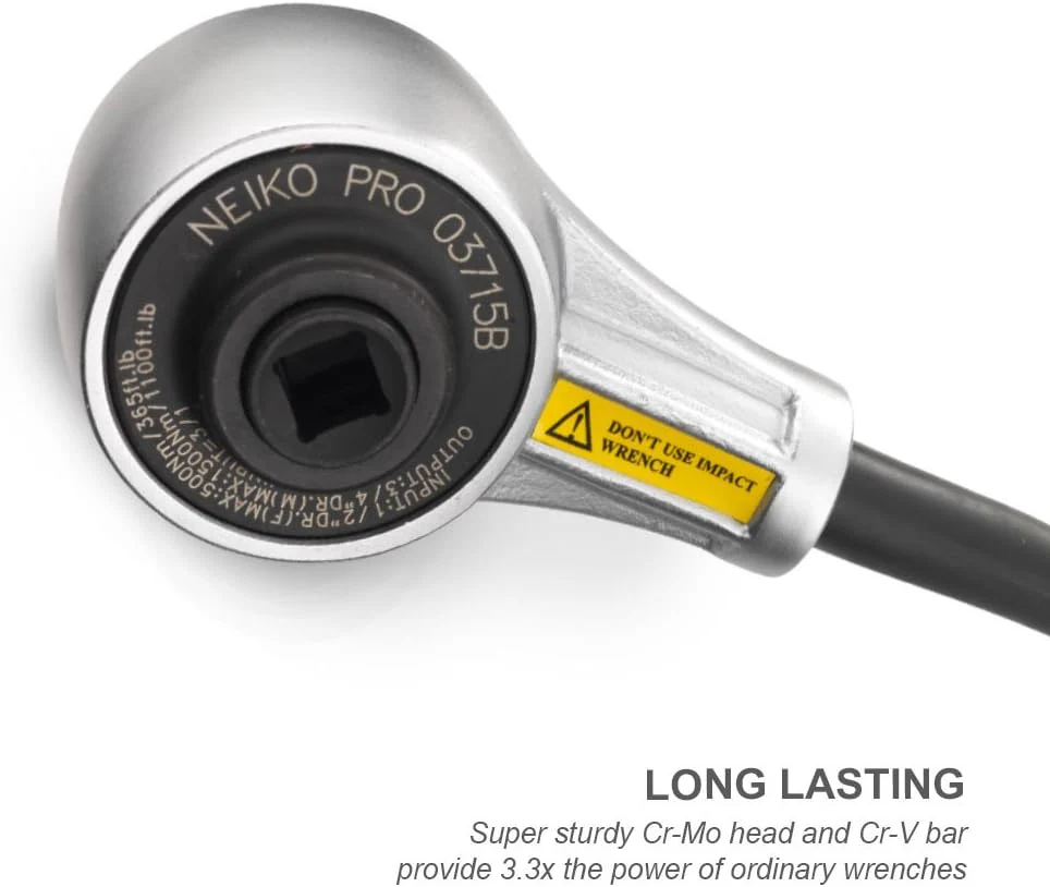 PRO 03715B 1/2" Drive Torque Wrench, 1100 Foot-Pound Heavy Duty Torque Multiplier Wrench, Cr-Mo and Chrome-Vanadium