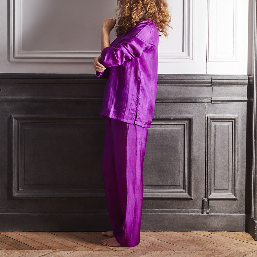 Merci - Pyjama en Soie - Violet