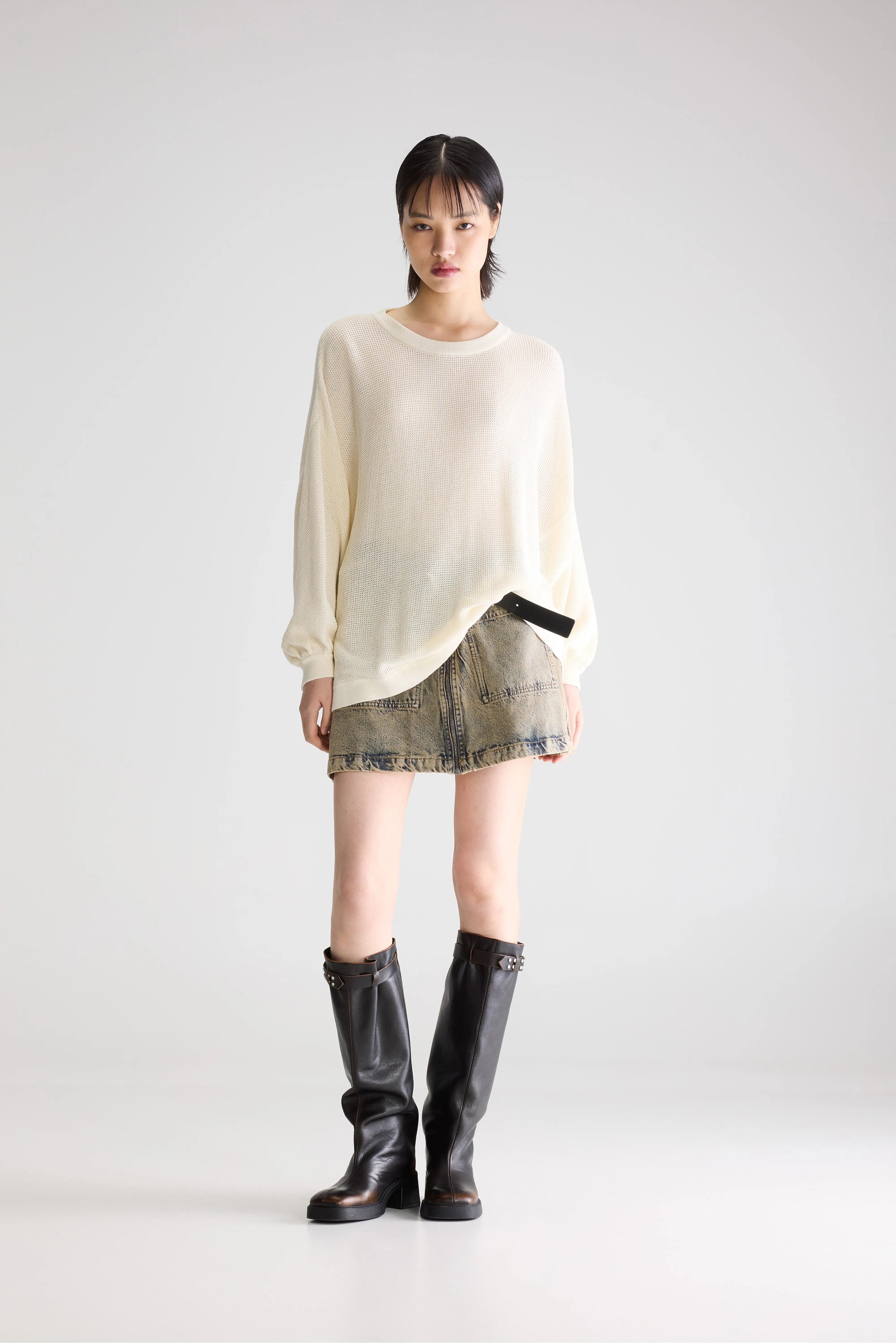 Bellerose Alie sheer knit sweater (261 / W / WHISPER)