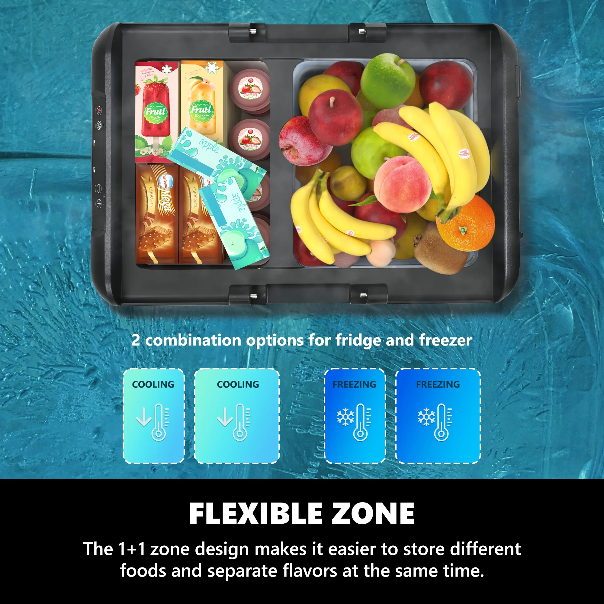 Simzlife 12 Volt Refrigerator, 19QT(18L) Portable Car Refrigerator, -4℉~68℉, 12/24V DC & 110-240V AC, Mini Fridge for RV Camping, Travel, Truck, Home, Black - Image 6