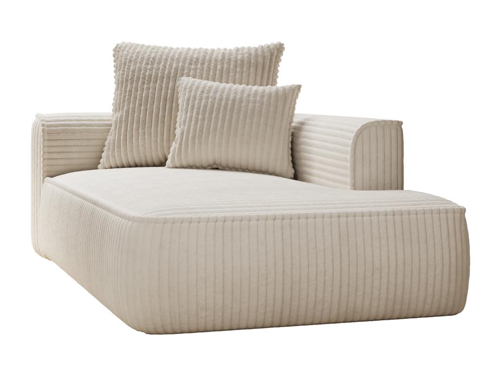 Chaise longue de pana beige Nidolux