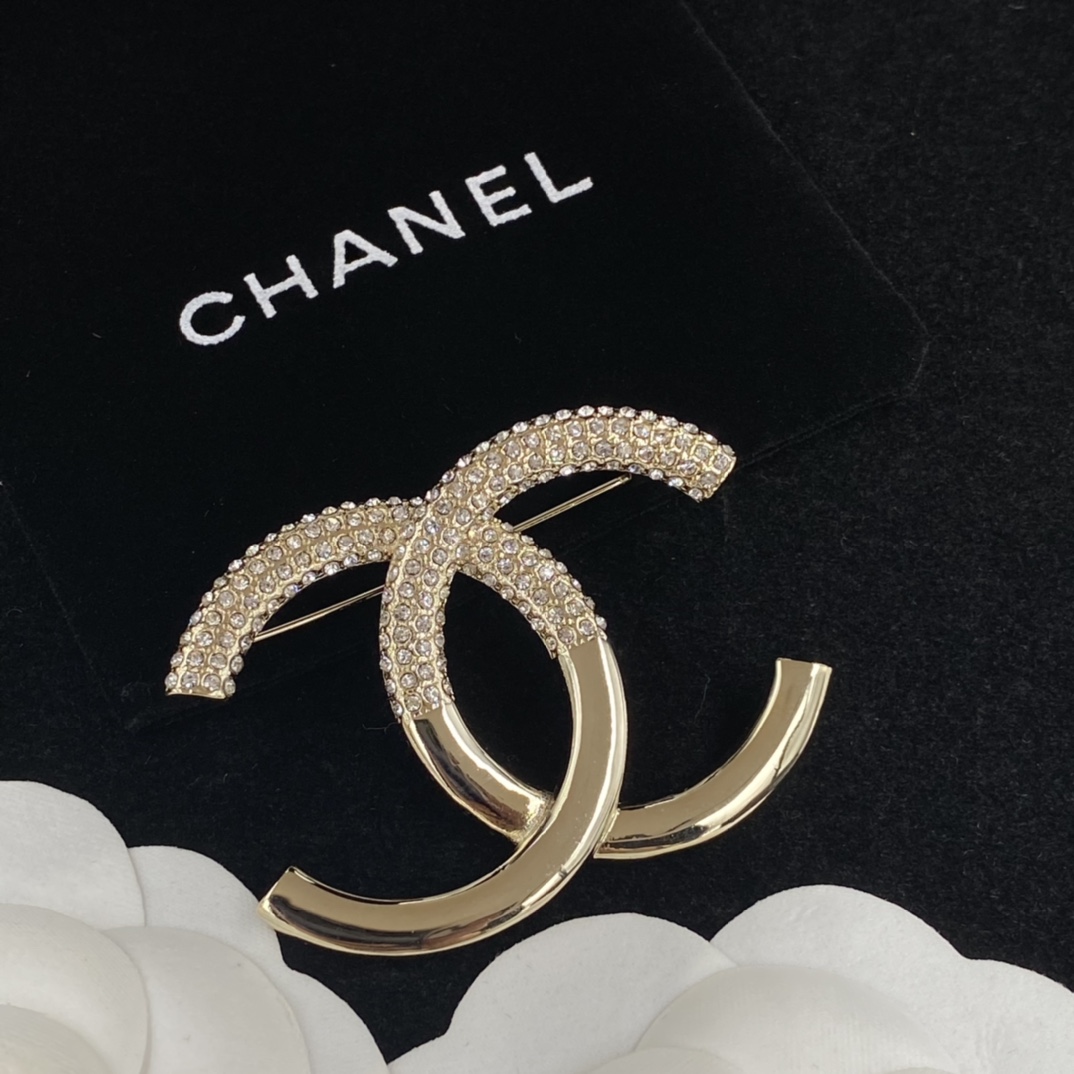 Chanel Half Diamond Brooch - Original Replica Club