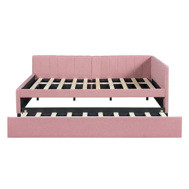 Merax Upholstered Full-Size Daybed with Trundle Feature