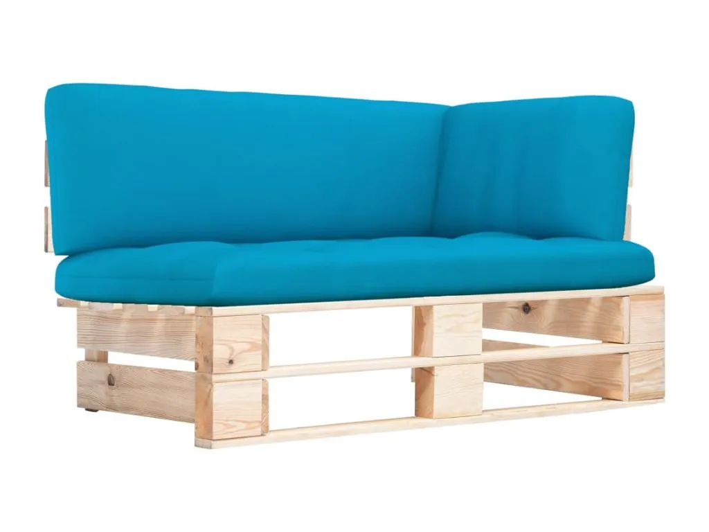 Sofá esquinero de palets para jardín Casahandy en madera impregnada