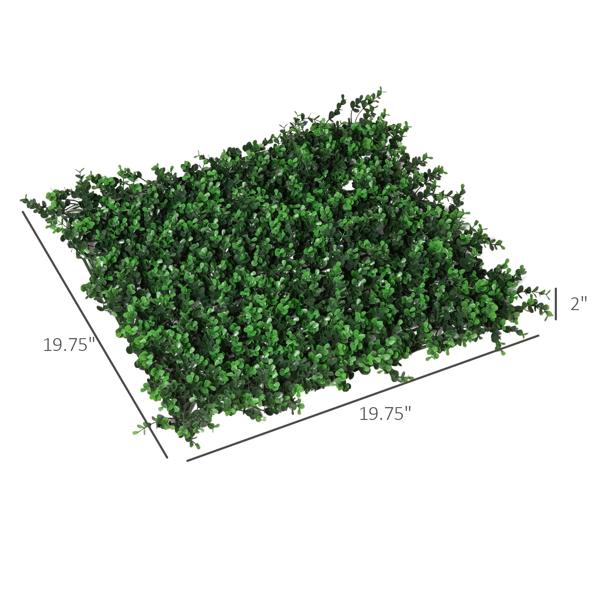 DUOSONG Outsunny Grass Wall Panels, 20" X 20" Artificial Grass Wall Decor,Greenery Backdrop Panels Wall For Outdoor, Indoor, Garden, Fence, Backyard, Fresh Green Green POLYETHYLENE Garden & Outdoor - Image 8