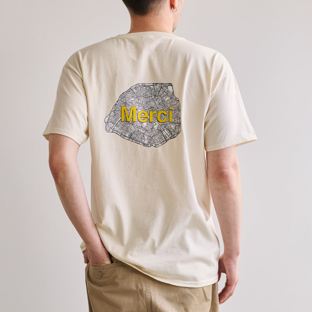 Merci - T-Shirt Maps Paris - Ecru