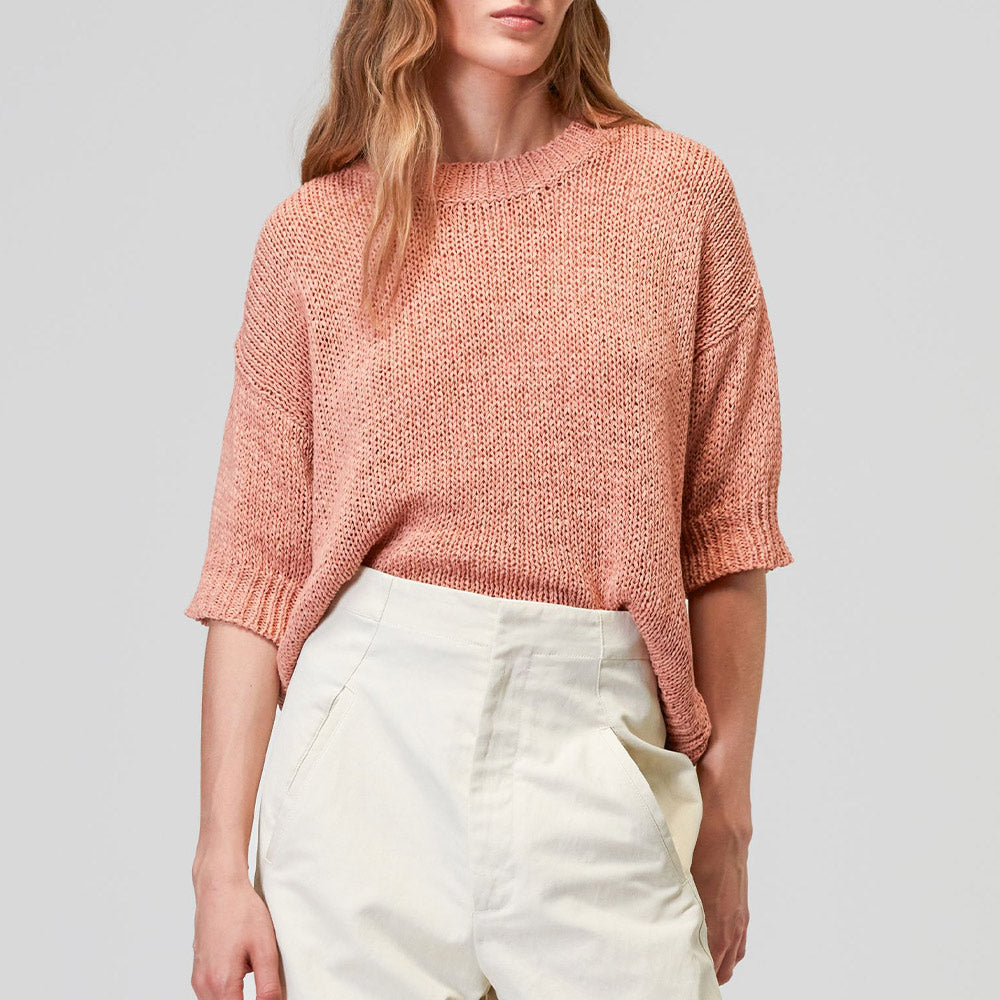 Roberto Collina - T-Shirt en Maille - Peche