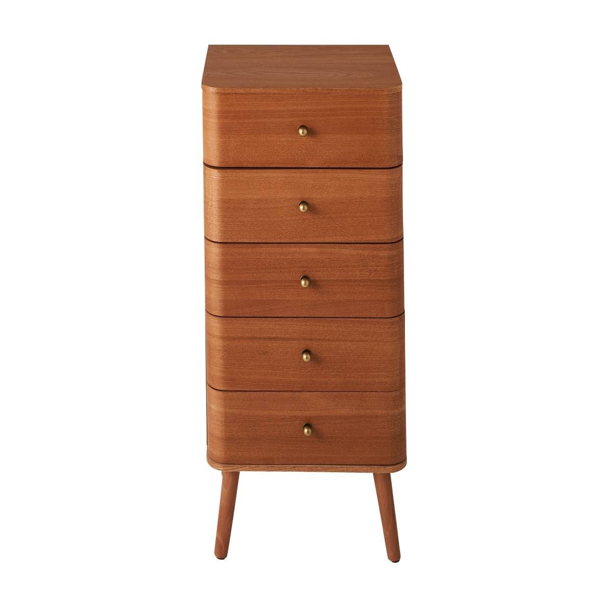 Calicosy - Hoog ladekast 5 laden KARL - H100 cm - Afgeronde randen