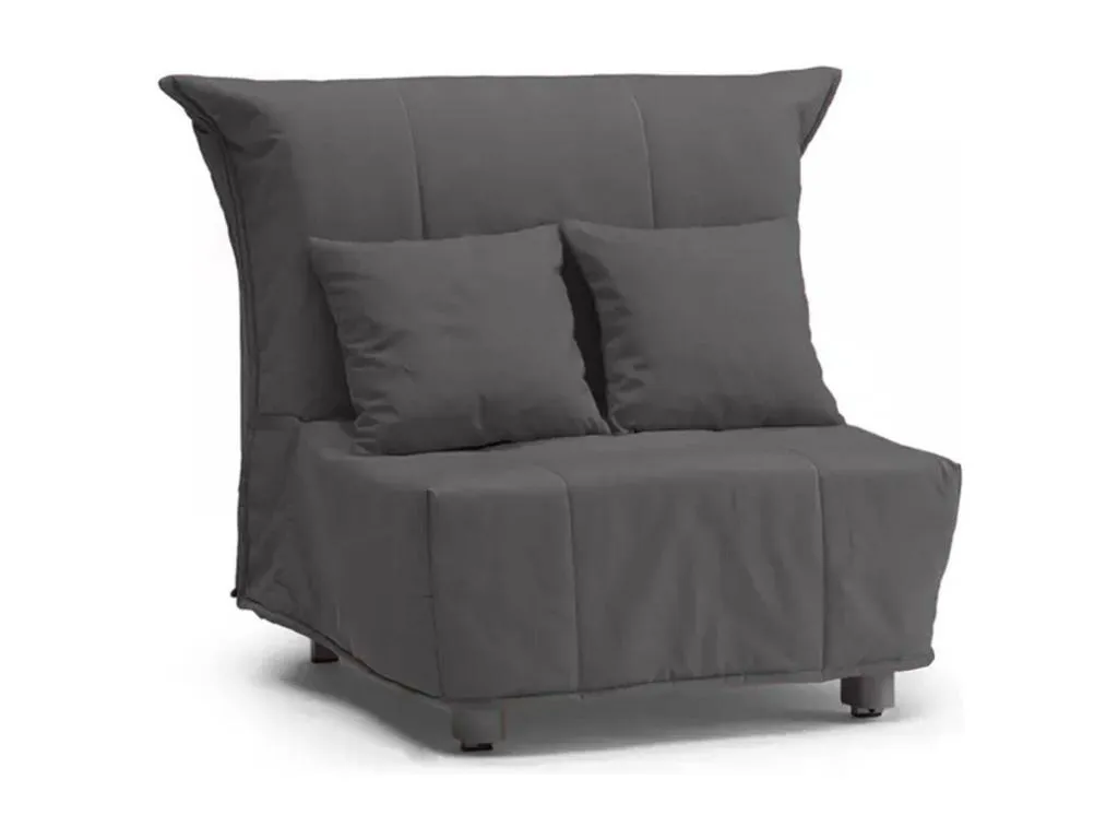 Sofa cama Hogarve Sofá individual Made in Italy Sillón de salón con apertura trolley en tela acolchada con almohadas incluidas Cm 39988xkmf