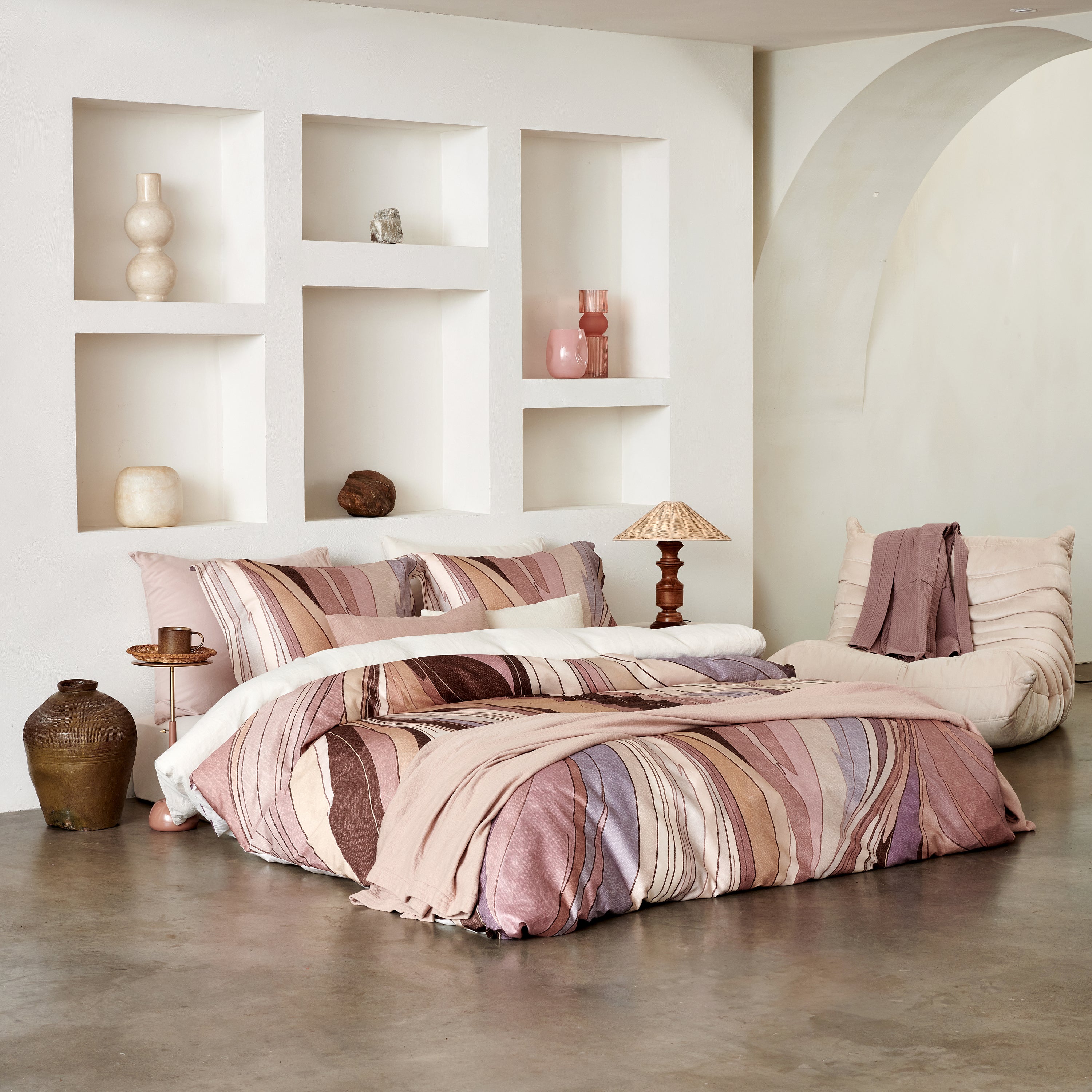 Vandyck Swirls Dekbedovertrek 140x200/220 cm - Moonscape