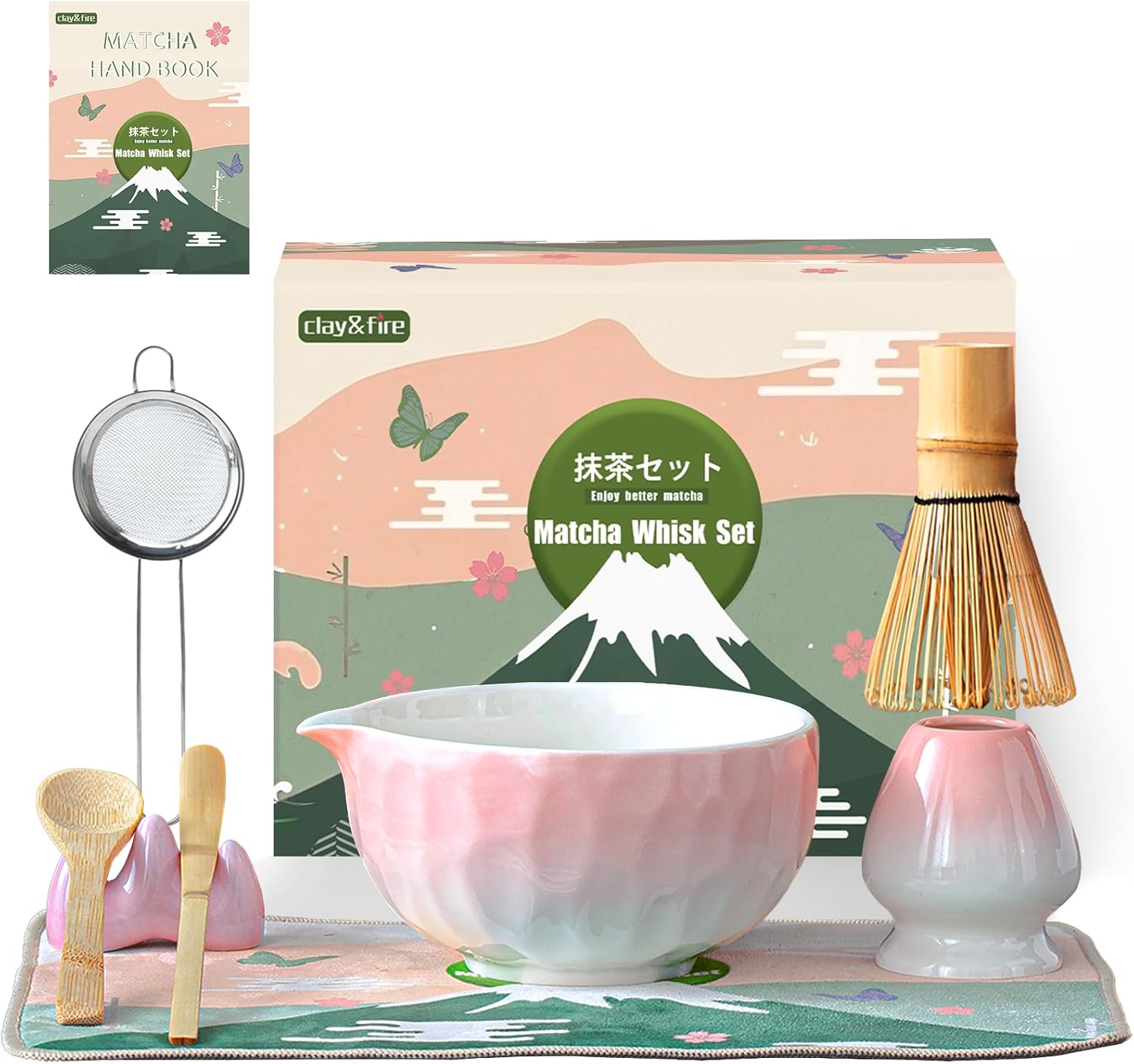 Clay&Fire Matcha Whisk, Handcrafted Bamboo Whisk for Matcha Powder, Traditional Japanese Chasen for Matcha Stirrer, 100% Natural Matcha Wisk