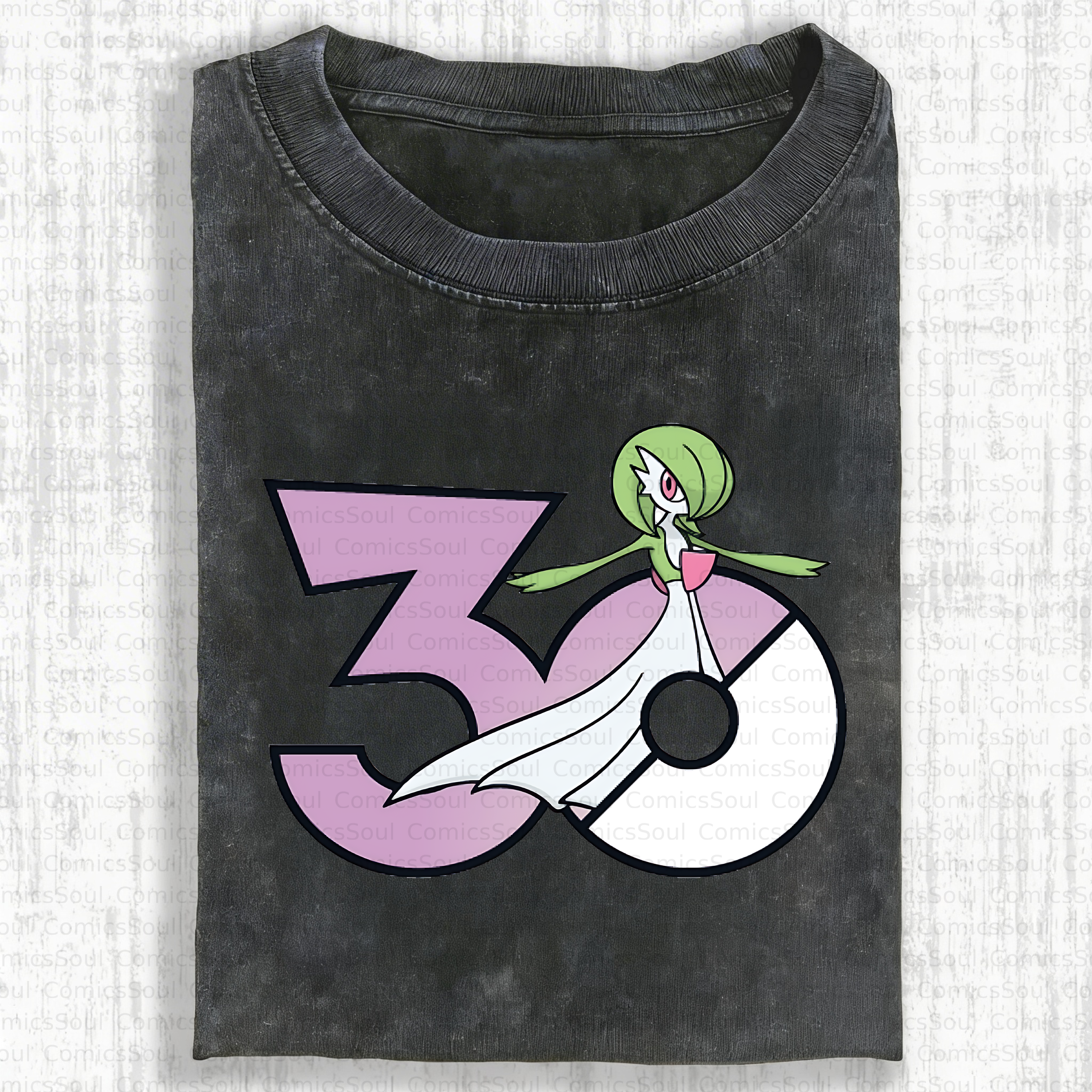 Unisex Anime Inspired Vintage Washed T-Shirt