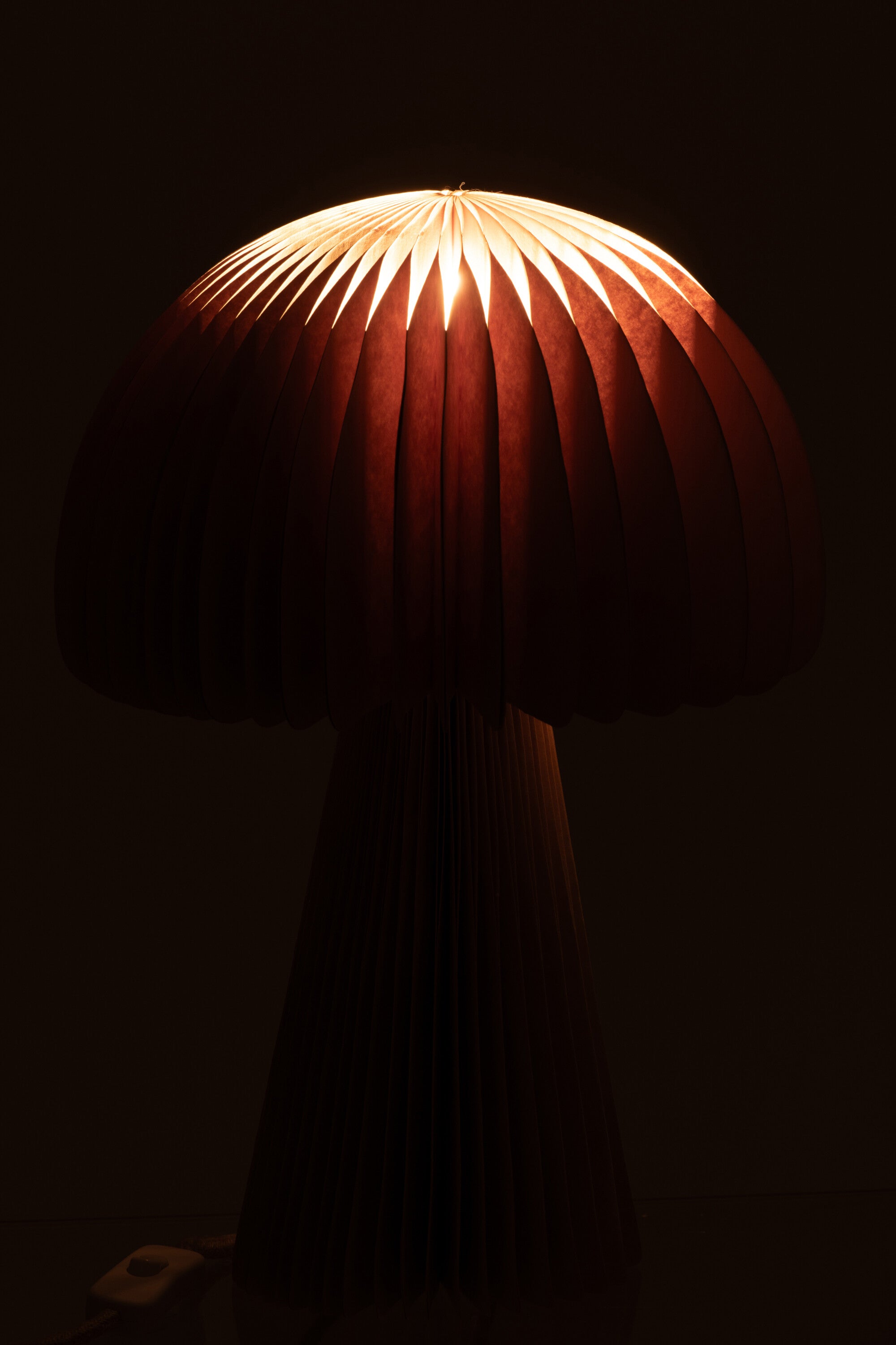 J-Line lampenkap Paddenstoel Vouwbaar - papier - goud