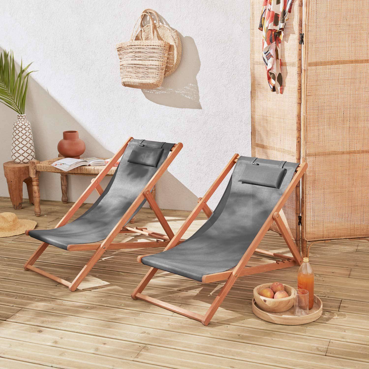Creus - Silla plegable de madera de eucalipto, set de 2