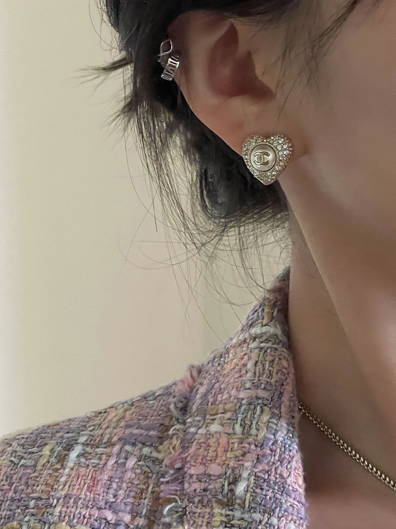 Chanel Love Heart Diamond Pave Earring - Original Replica Club