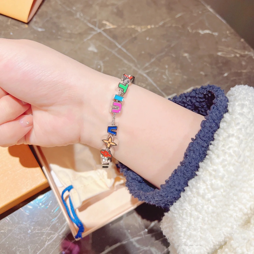 Louis Vuitton Candy Color Enamel Monogram Bracelet - Original Replica Club