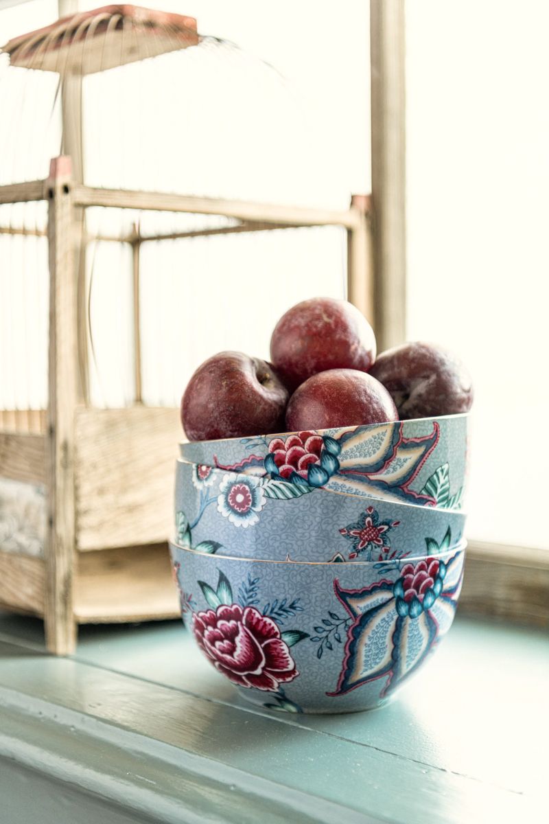 Bowl Flower Festival Light Blue 15cm