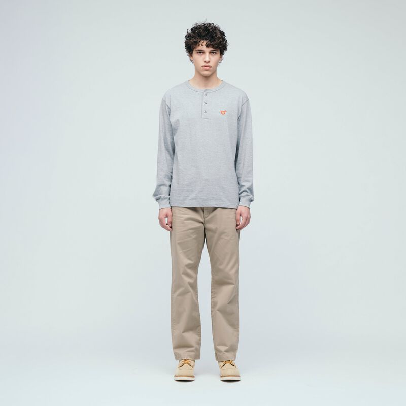 HUMAN MADE HENLEY NECK L/S T-SHIRT