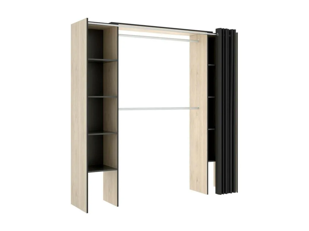 Armario Boverdeco Estructura para vestidor Perchero abierto extensible 180x50h205 cm Boverdeco y Gris