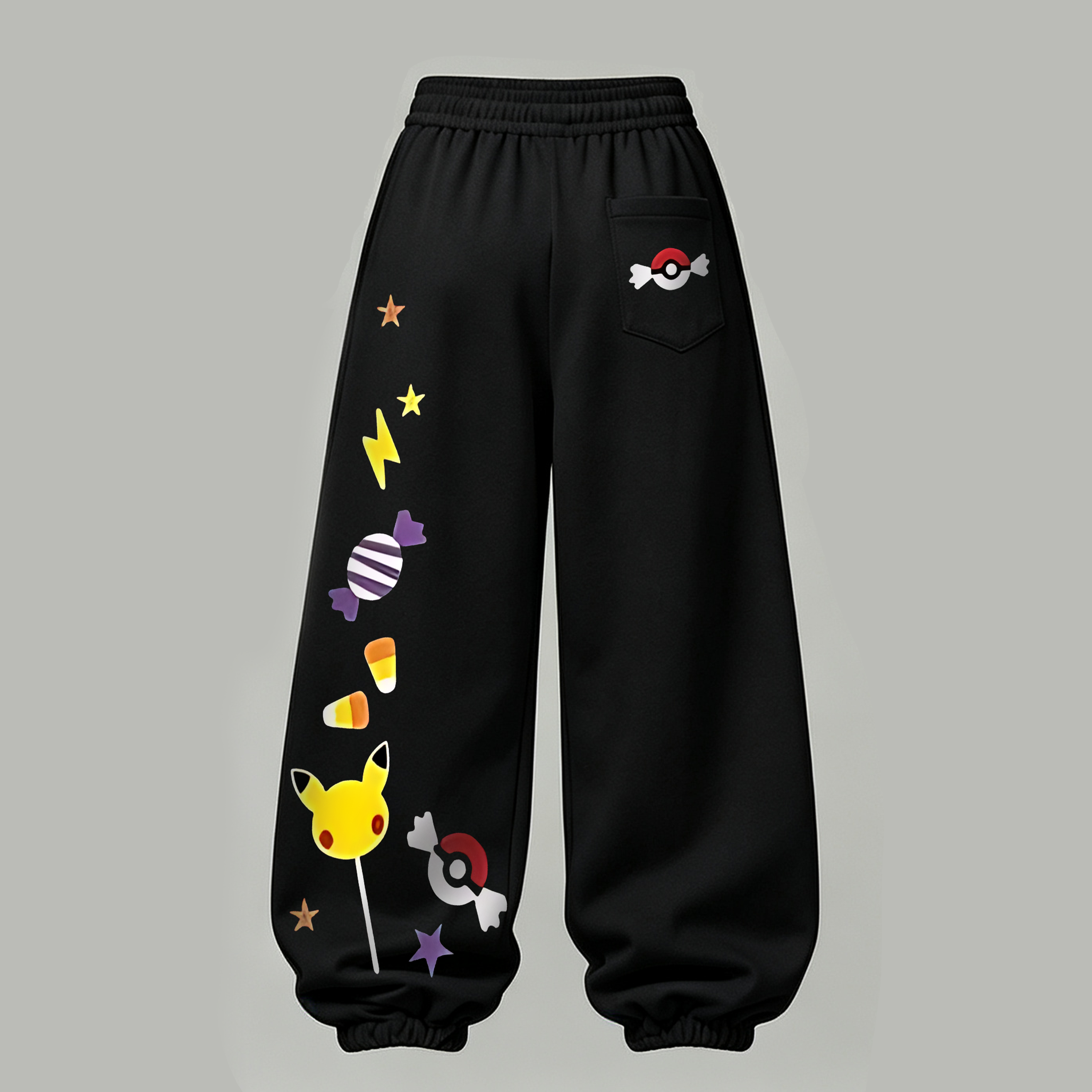 Pokémon Halloween Series Cropped Long Sleeve Hoodie & High Waist Jogger Pants Two Piece TeeThreads Sustain the Scene with Custom Apparel