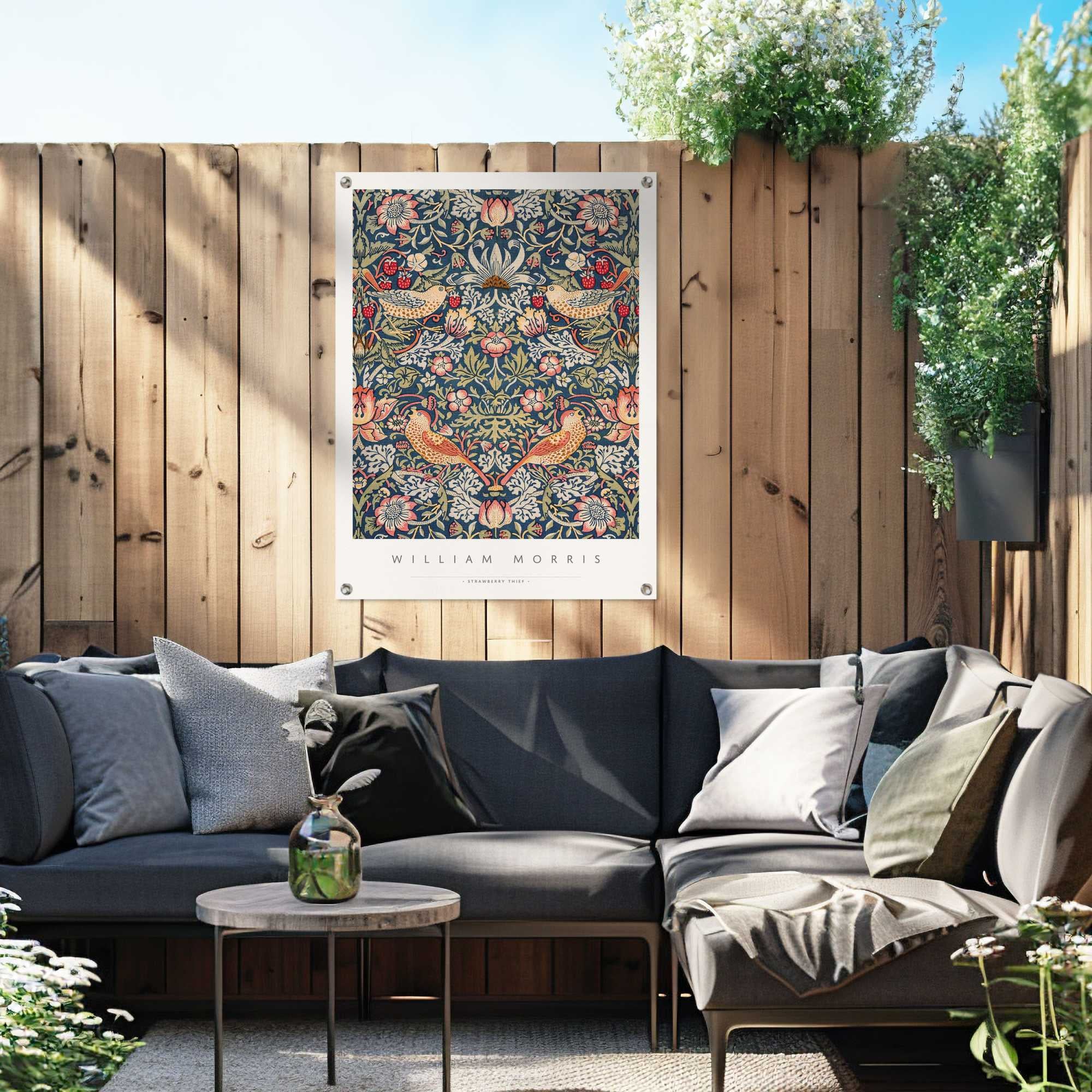 Reinders - William Morris Strawberry thief - Tuinposter 80x60cm