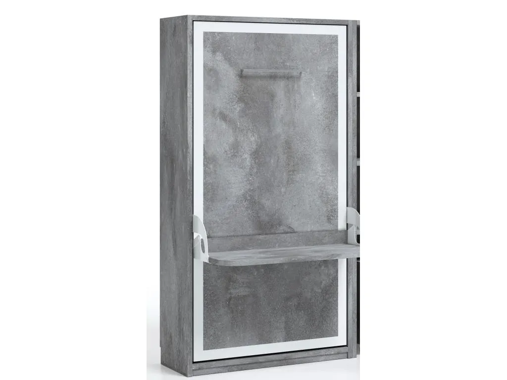 Cama abatible vertical 140x200 con escritorio Studante-Francomuebleses Pistacho