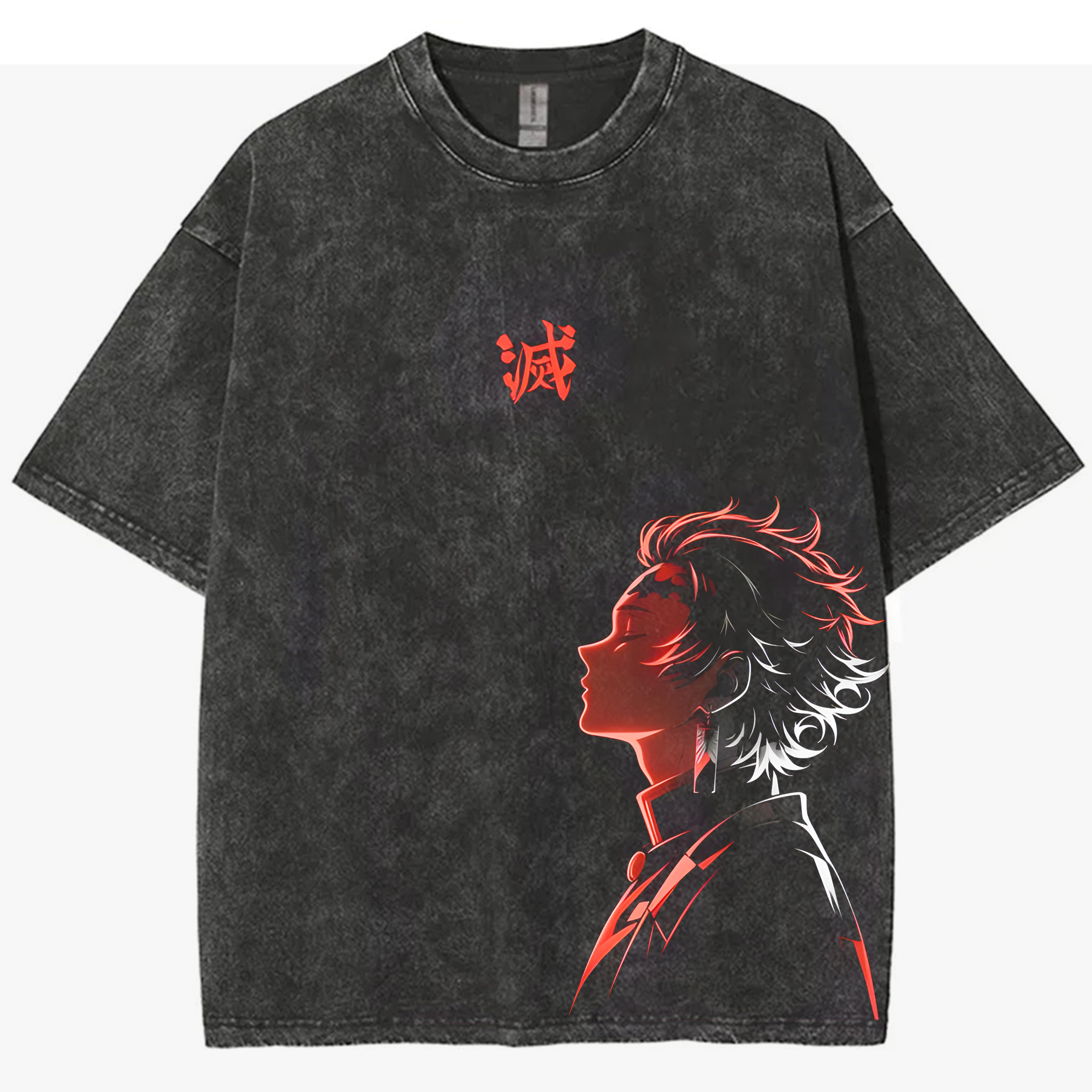 Vintage 3D Direct Inkjet Printed Washed Unisex T-Shirt| KNY