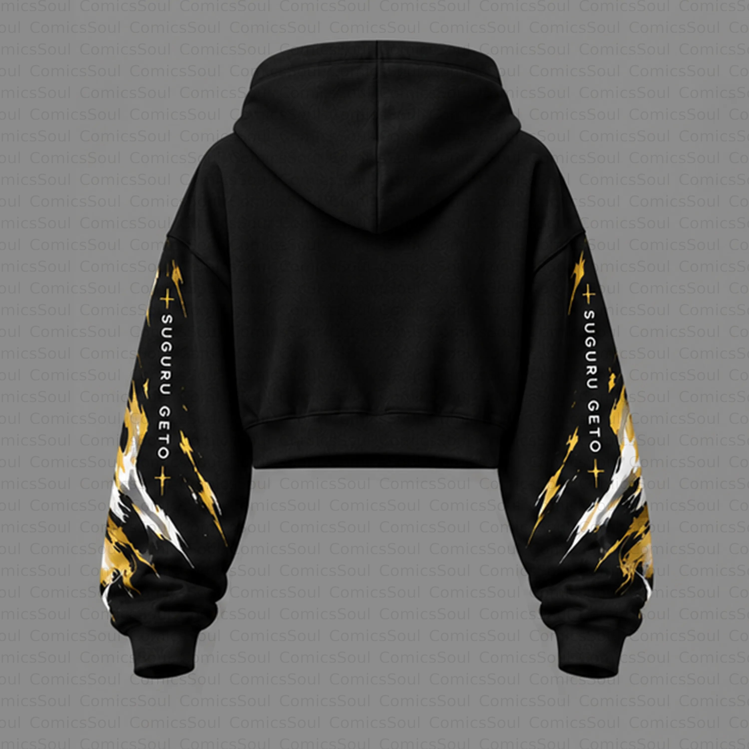 Jujutsu Kaisen Cropped Long Sleeve Hoodie & High Waist Jogger Pants Two Piece TeeThreads Sustain the Scene with Custom Apparel