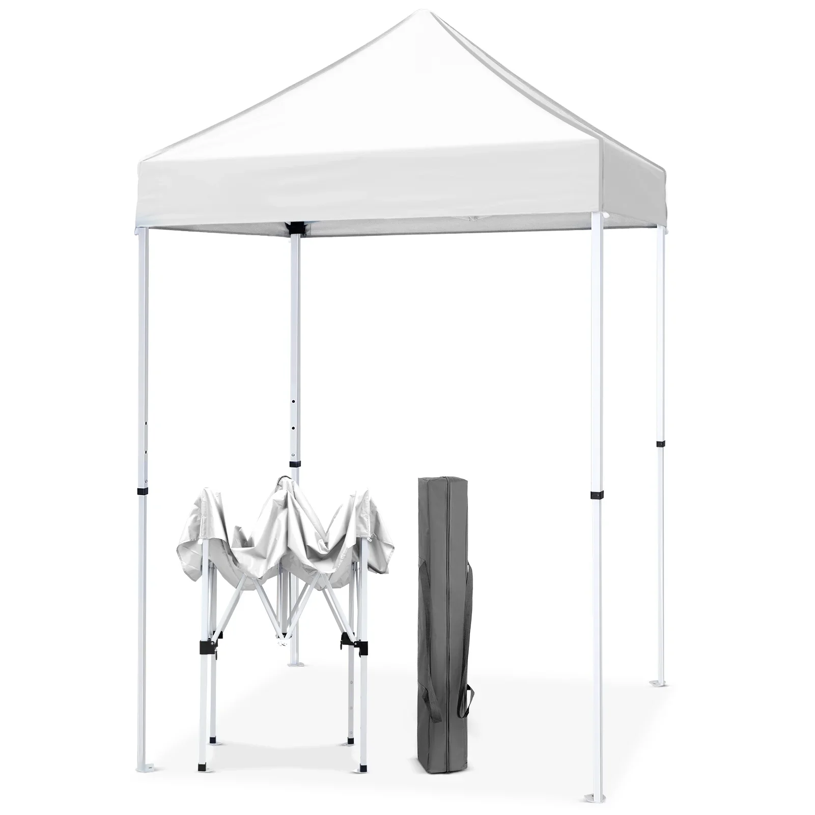 EAGLE PEAK 5x5 Pop up Canopy Tent Instant Outdoor Canopy Easy Set - up Straight Leg Folding Shelter（blue）