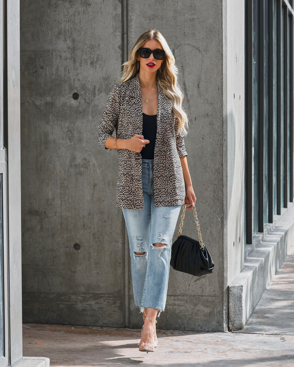 Fierce Feminine Leopard Print Blazer - FINAL SALE - Se7enfashion