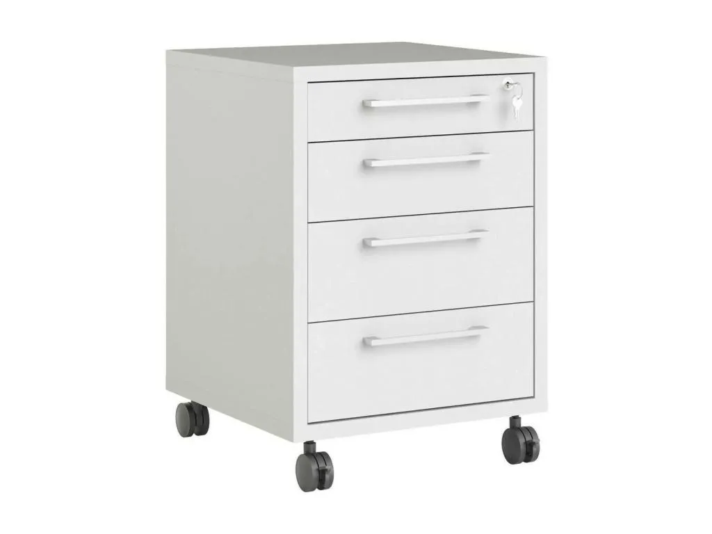 Cajonera Cosinor, cómoda multiusos, cómoda de dormitorio, gabinete con cajones, 49x48 h68 cm, blanco elc3584056