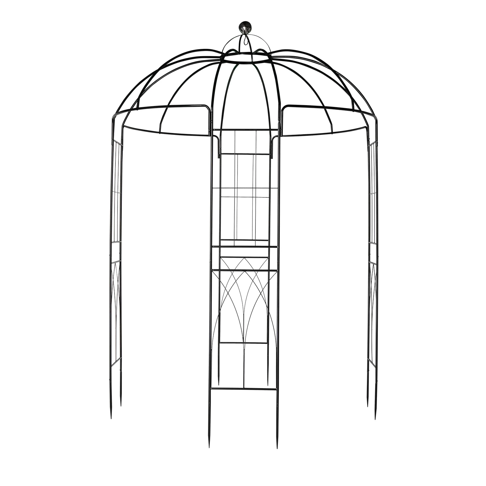 Ktaxon Garden Arch 8.8Ft Garden Birdcage Shape Garden Arbor Garden Gazebo - Image 4