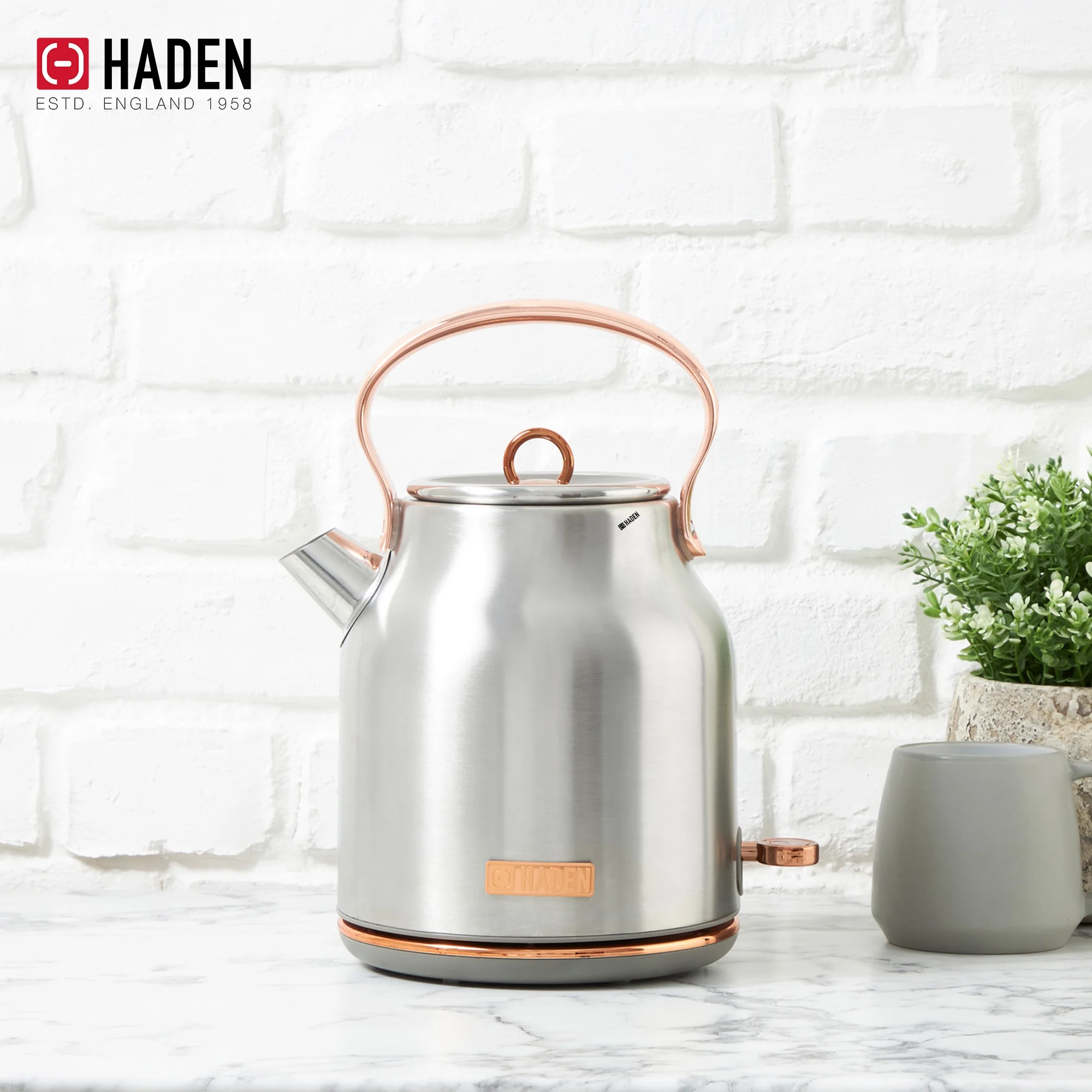 Haden Heritage 1.7 Liter Electric Kettle with 2 Slice Bread Toaster, White - Image 23