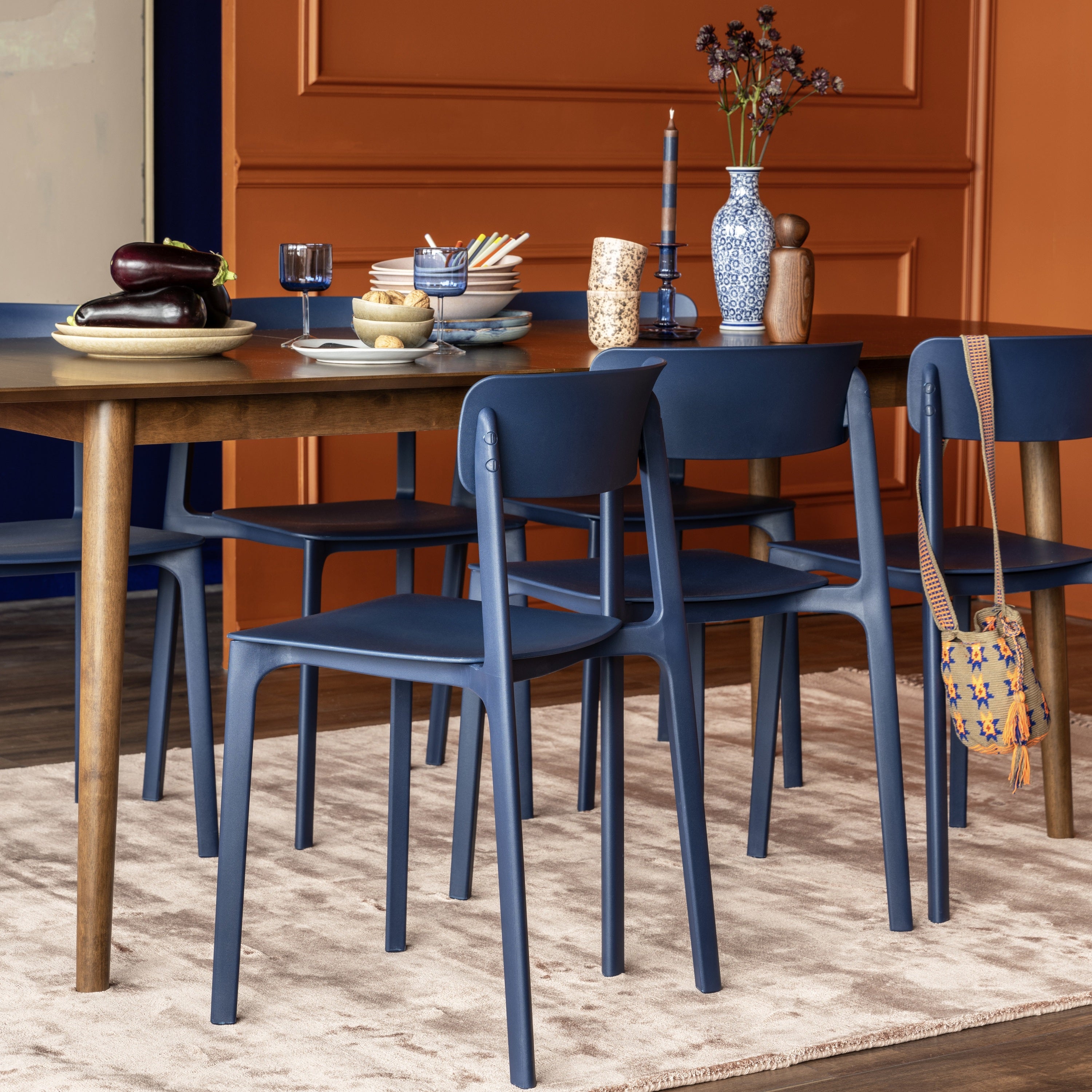 Blokker basic Soren Eetkamerstoel - Blauw
