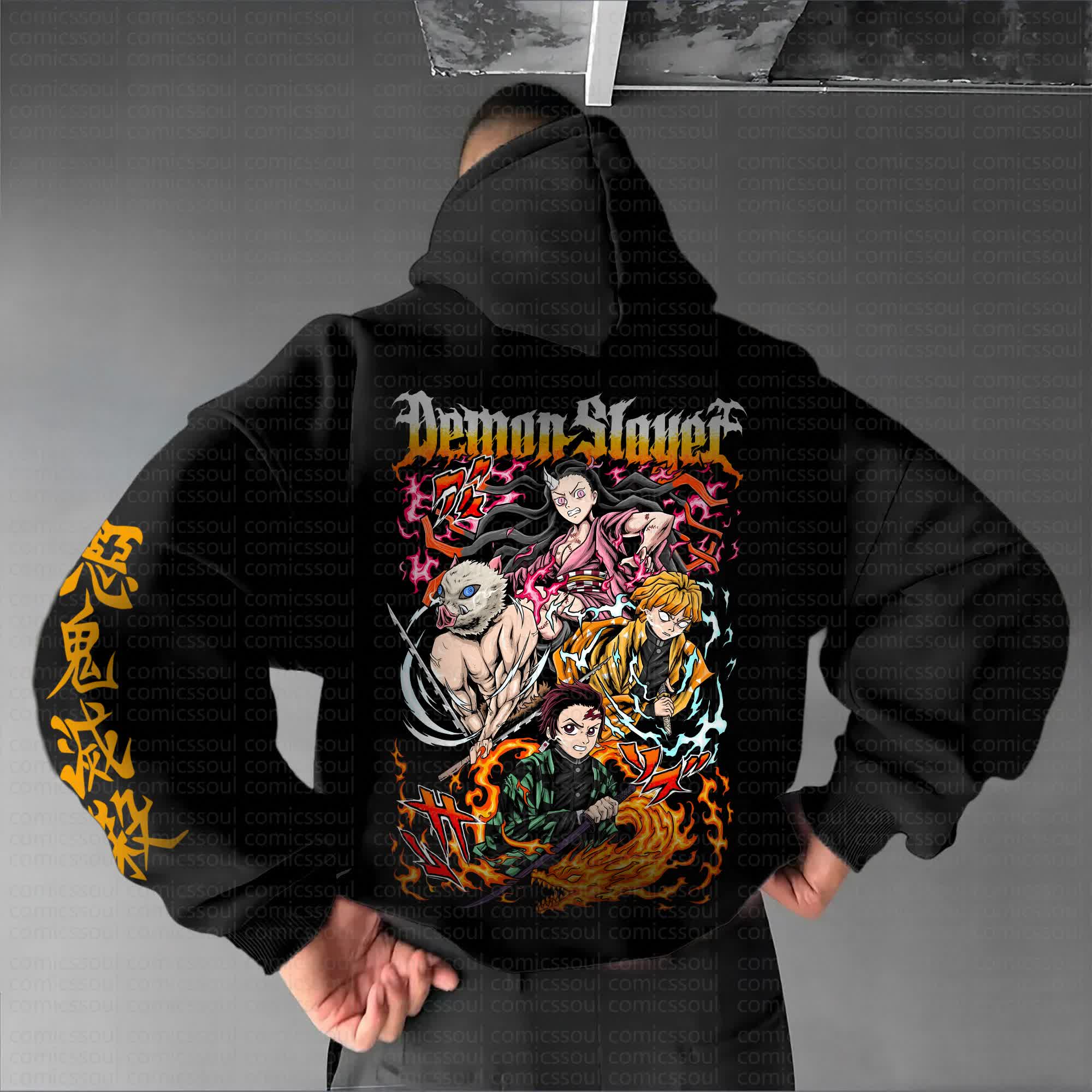 Unisex Anime Graphic Streetwear Vintage Hoodie丨Comicssoul