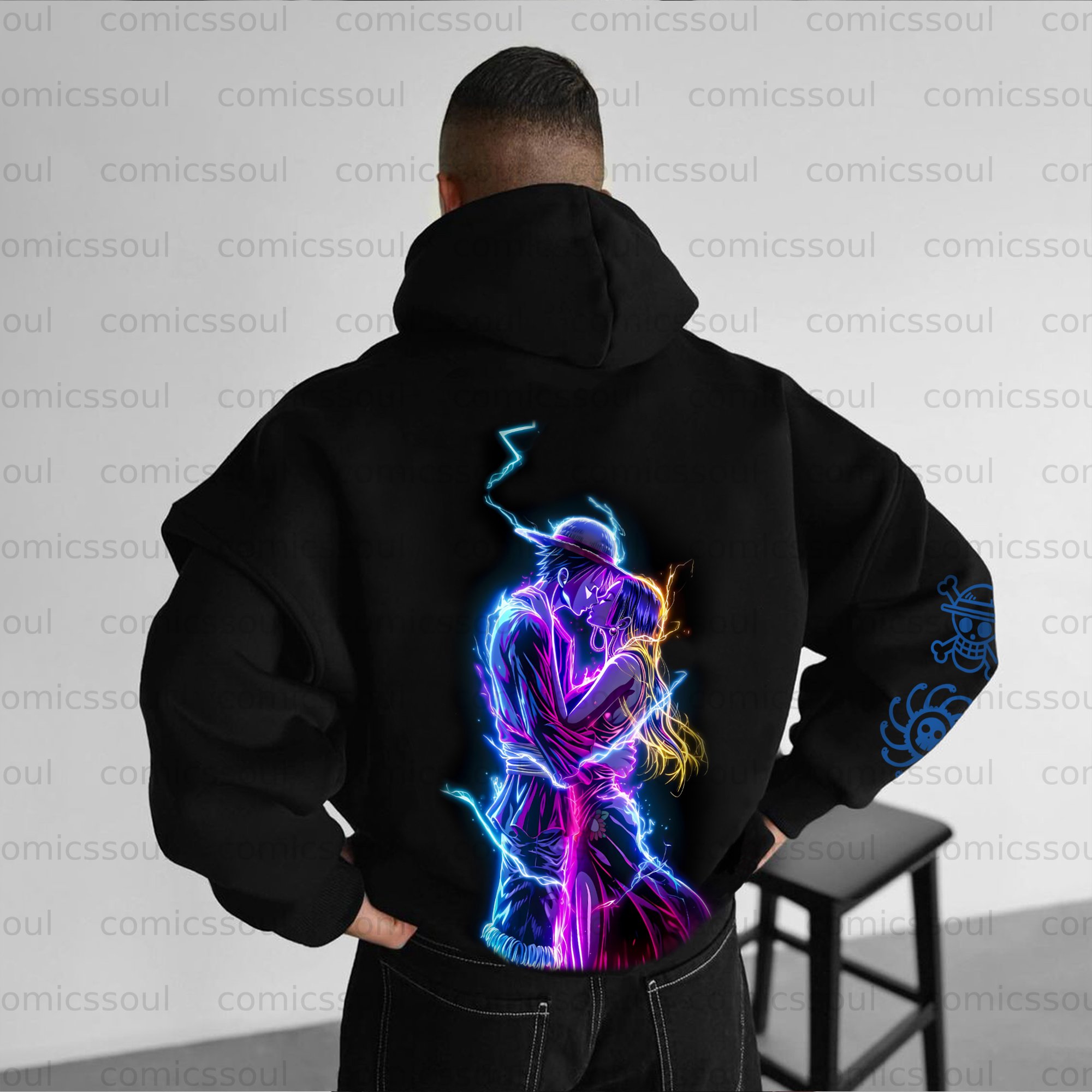 Unisex Anime Graphic Streetwear Vintage Hoodie