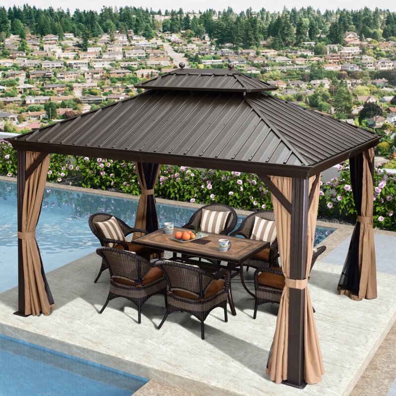 12 Ft. W x 10 FT. D Aluminum Patio Gazebo