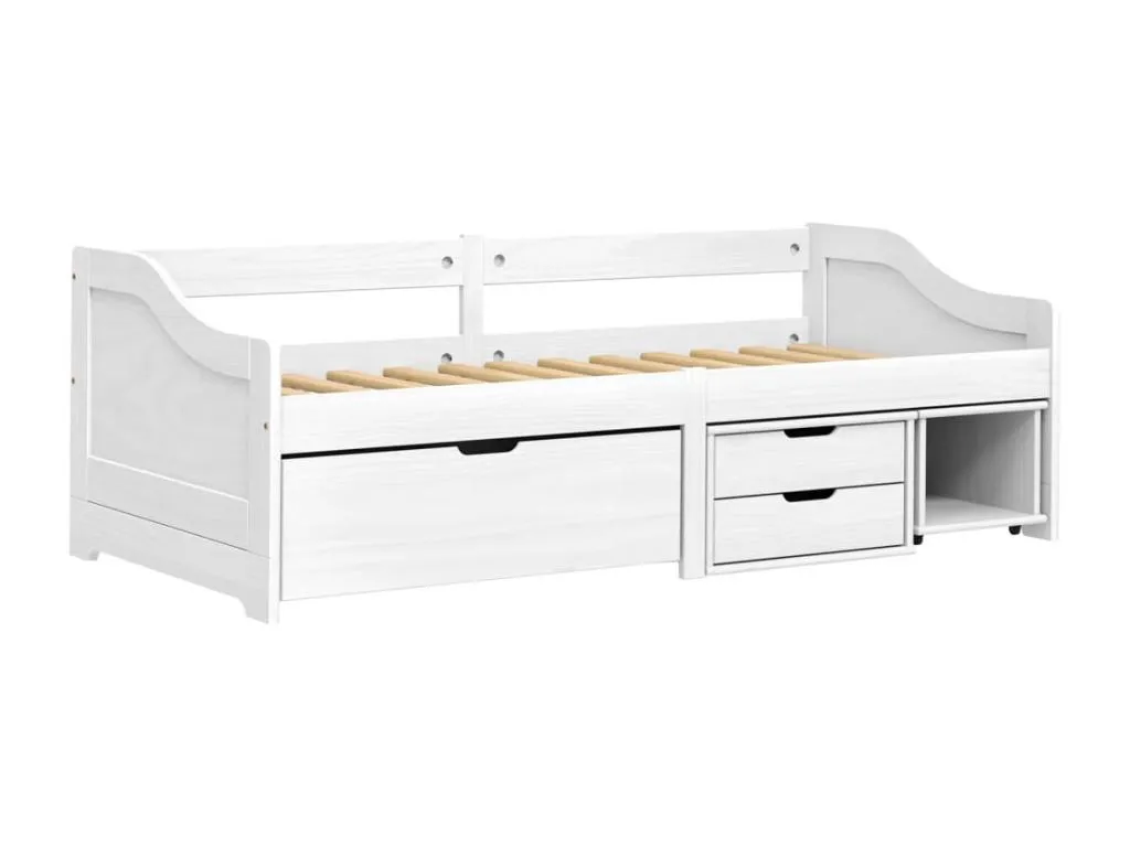 Sofá cama con 3 cajones Jmmhogar maciza Jmmhogar blanca Jmmhogar 90x200cm