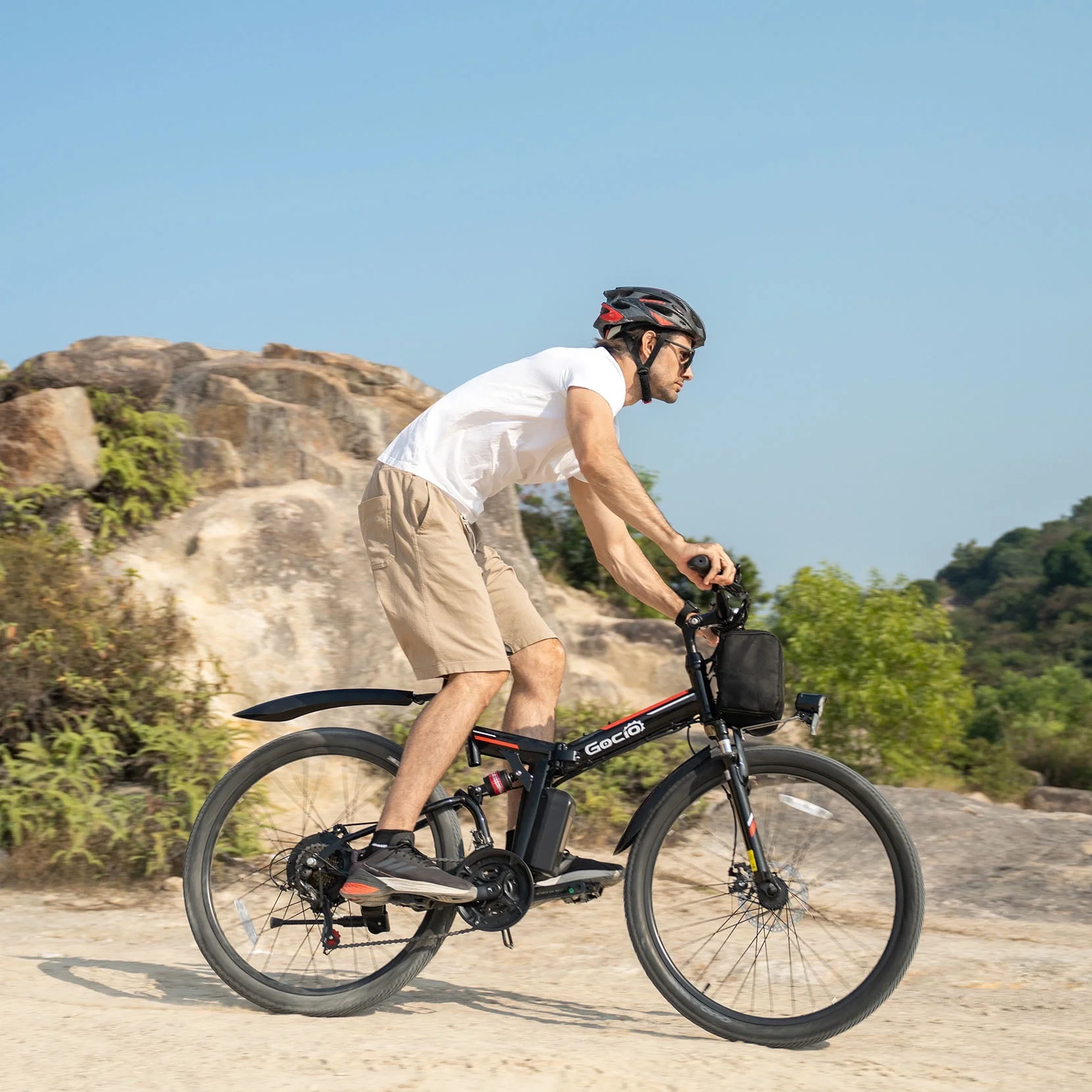 Gocio 26" Folding Electric Bike for Adults, 500W Electric Mountain Bike, Dual shock absorbers, 48V 7.8Ah Battery, Shimano 21 Speed, UL2849 - Image 12