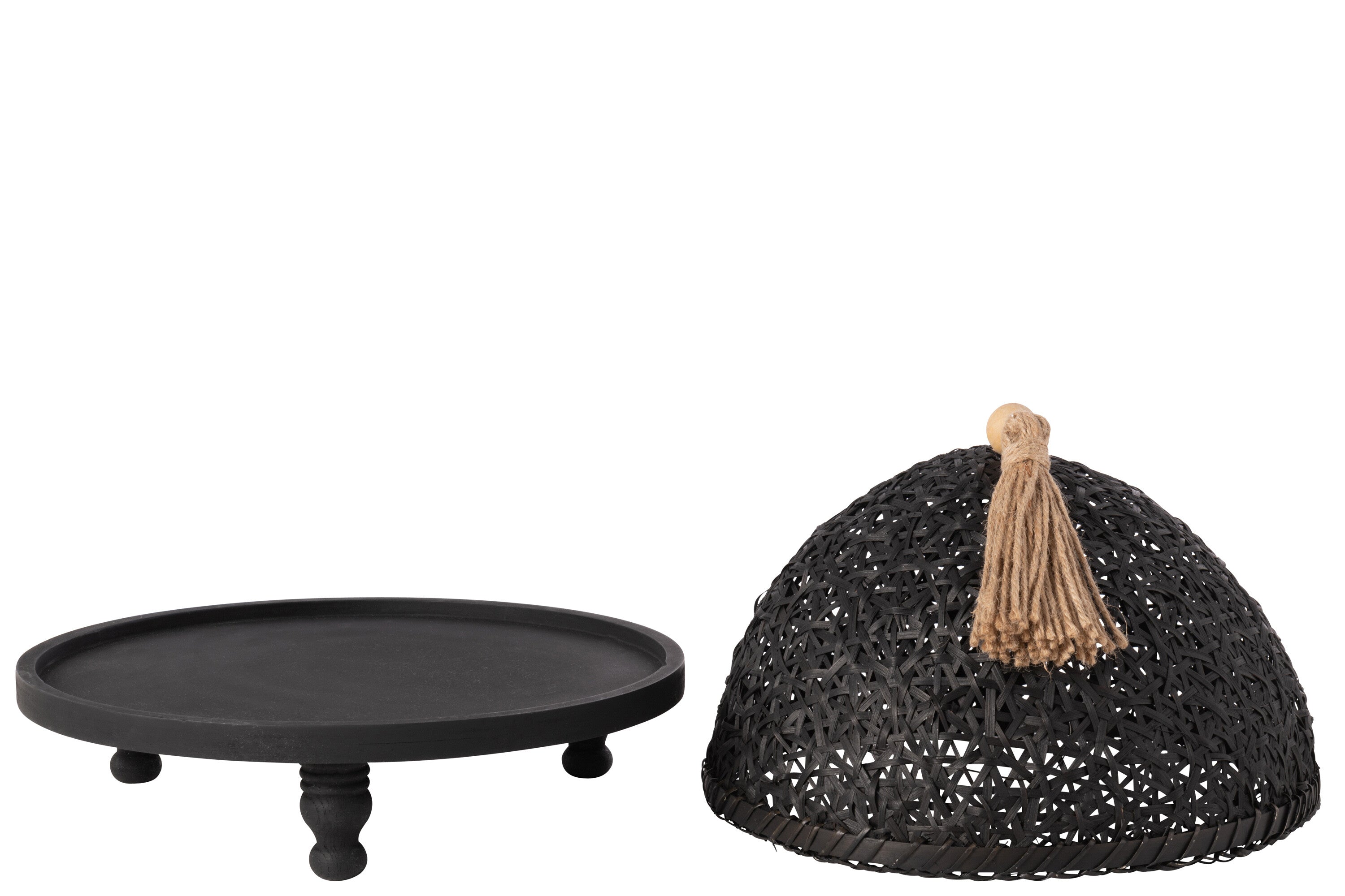 J-Line vliegenkap - sparhout - zwart