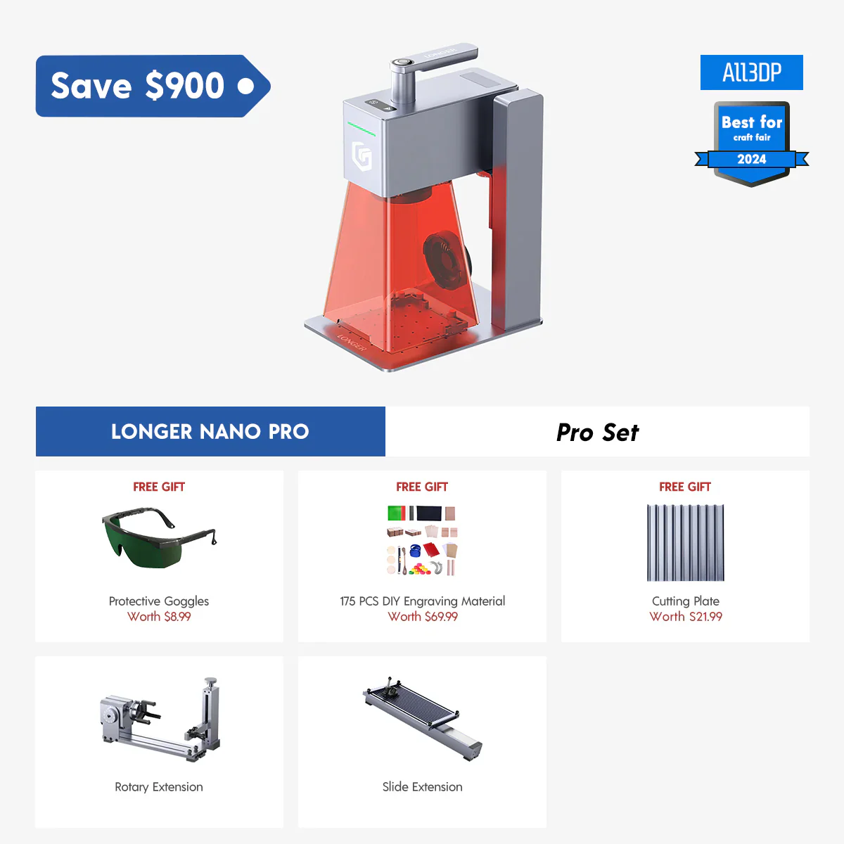 Nano Pro and Nano Duo Laser Engraver