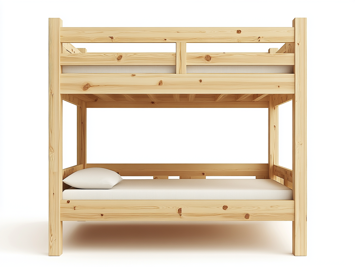 Cama literas de madera de pino para habitaciones infantiles