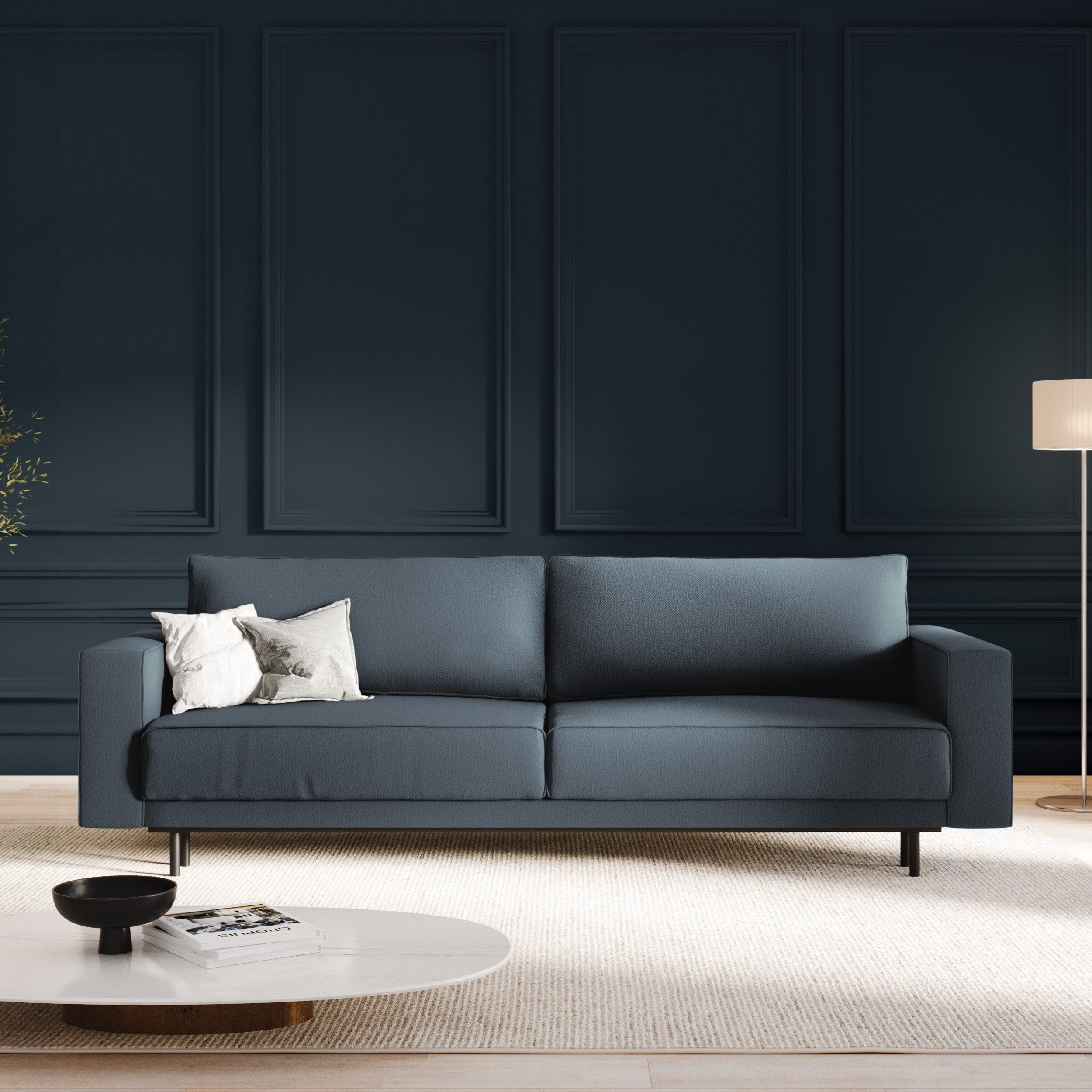 Micadoni Home Caro 3-zitsbank met Slaapfunctie - Donkerblauw