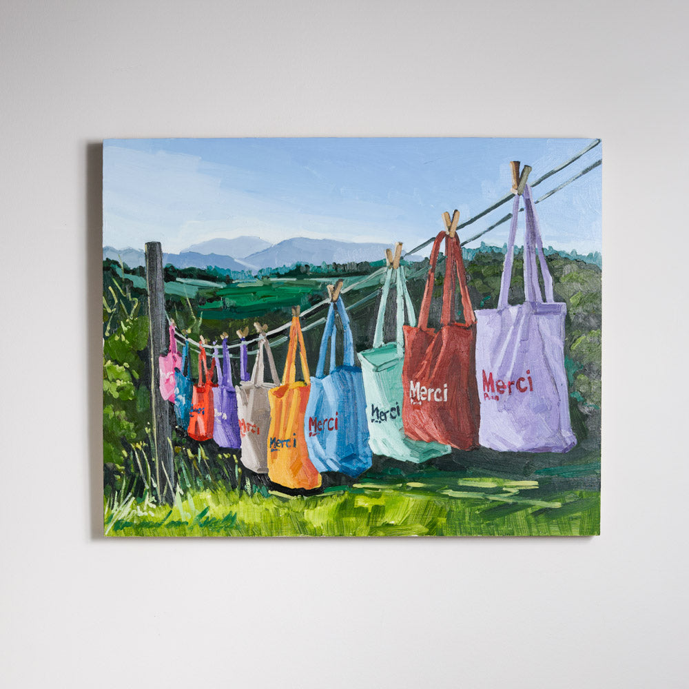 Merci x Chloe Chlumecky - Tableau Totes bags