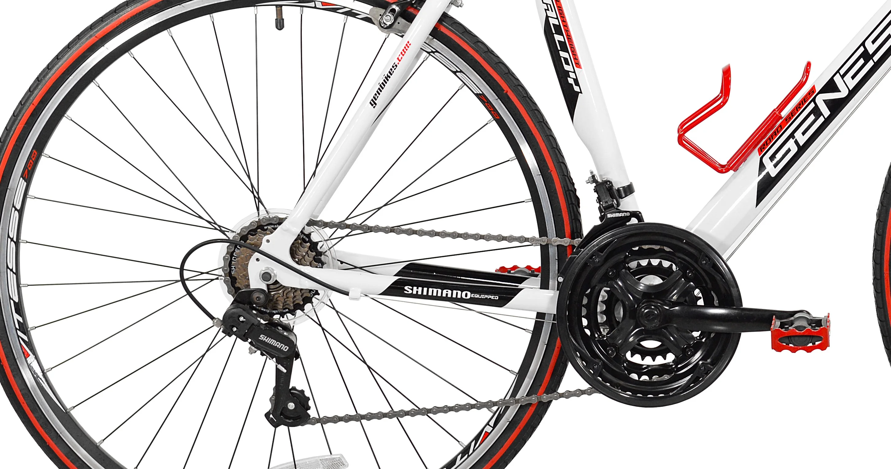 700c Saber Men's Road Bike, Medium, White - Image 5