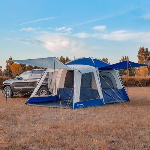 SUV Tent, Instant 6-8 Person Waterproof & Windproof Tailgate Car Camping Tent with Movie Screen for Family Camping & Outdoor Adventures - Image 3